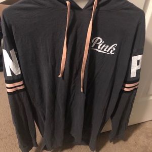 Peach pink , grey and white “pink” jacket